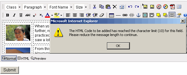 no deprecated tags such as FONT anymore