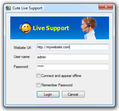 live chat login